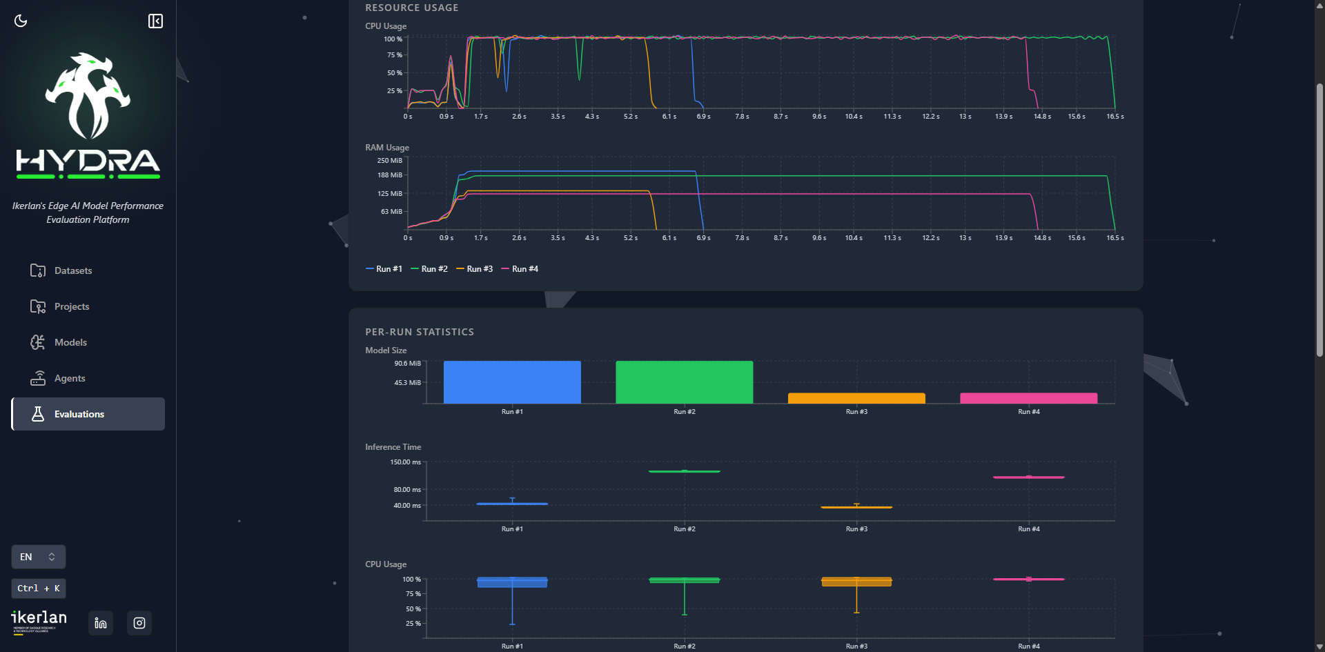 Edge Device Benchmarking UI